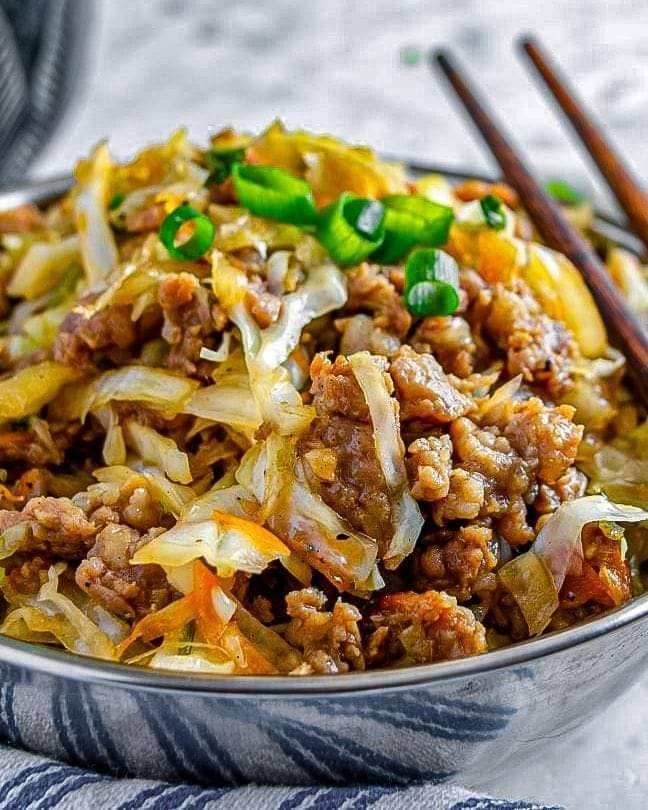 Egg rolls in a bowl